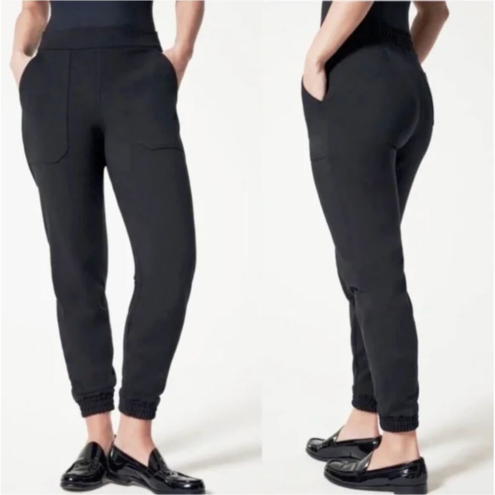 Spanx The Perfect Pant Ankle Jogger Black Ponte Small